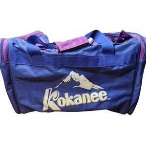 Vintage Kokanee Beer Duffle Bag‎ Travel Duffel Gym Bag Purple Blue